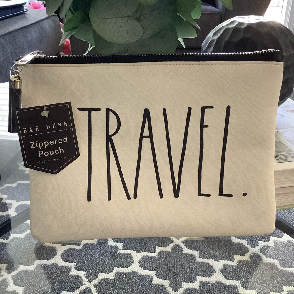 Rae Dunn Large Zippered Pouch TRAVEL
